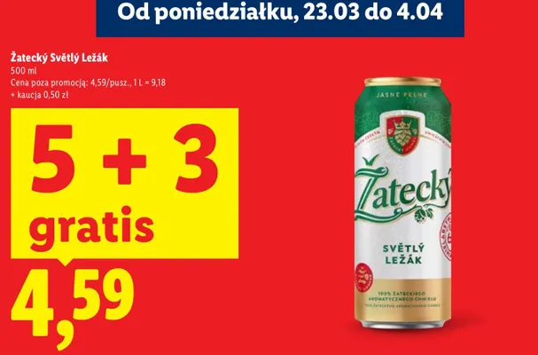 Piwo Světlý Ležák promocja w Lidl