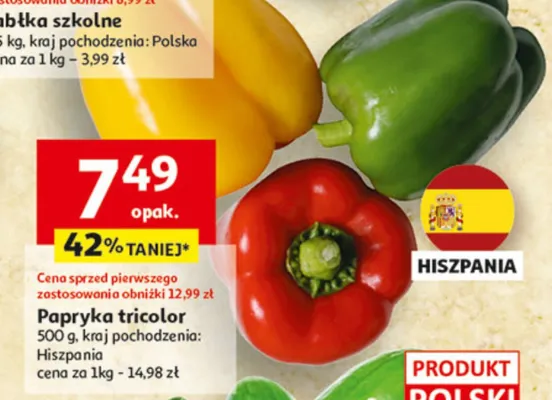 Papryka tricolor promocja w Auchan