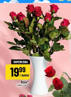 Róże bukiet promocja w POLOmarket