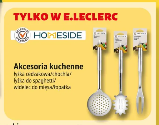 Akcesoria kuchenne widelec do mięsa Homeside promocja w Leclerc