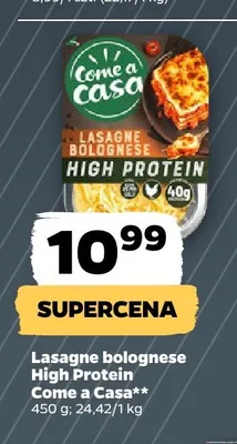 Lasagne bolognese High Protein Come a Casa promocja w Netto