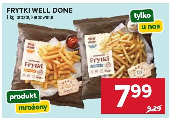 Frytki proste, karbowane promocja w Stokrotka