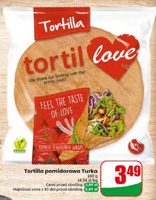 Tortilla pomidorowa Turka promocja w Dino