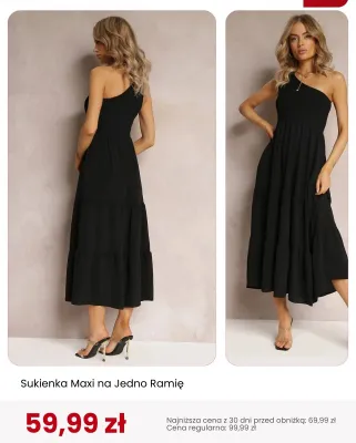 Sukienka damska maxi na jedno ramię Renee promocja w Renee