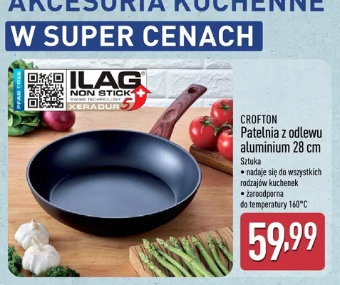 Patelnia z odlewu aluminium 28cm Crofton promocja w Aldi