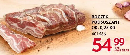 Boczek podsuszany ŻMB Białystok ok. 0,25 kg promocja w Selgros