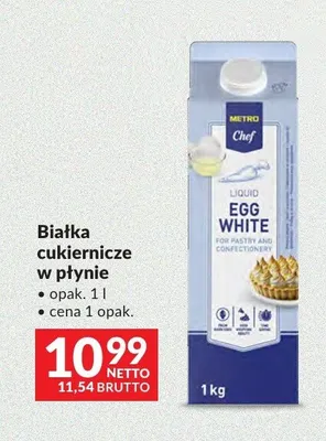 Białka cukiernicze w płynie METRO Chef promocja w Makro