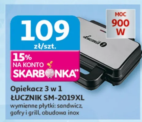 Opiekacz 3 w 1 SM-2019XL promocja w Auchan