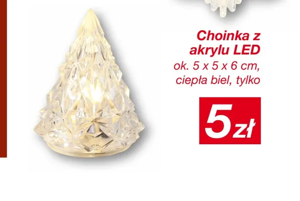 Choinka z akrylu LED promocja w KiK