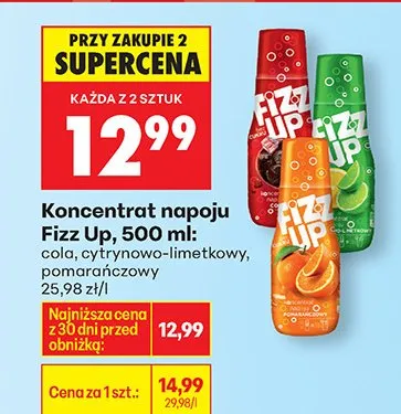 Napój Koncentrat Fizz Up cola promocja w Biedronka