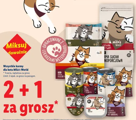 Karma dla kota Mila's World promocja w Lidl