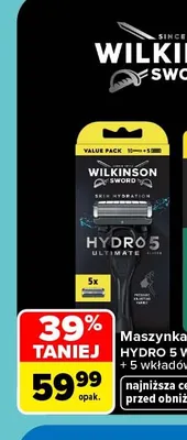 Maszynka do golenia Hydro 5 + 5 wkładów Wilkinson Sword promocja w Carrefour
