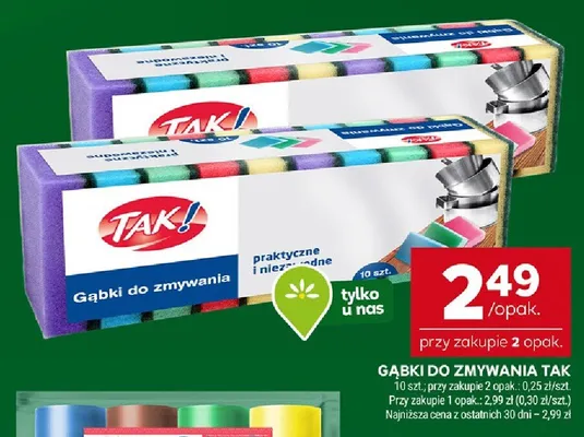 Gąbki do zmywania praktyczne i nielegnące promocja w Stokrotka