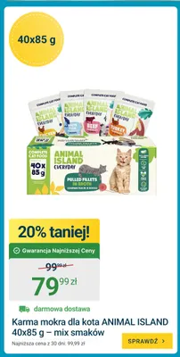 Karma mokra dla kota Animal Island 40-pak promocja w ERLI