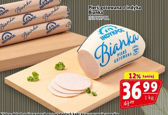 Pierś gotowana z indyka Bianka Indykpol promocja w Prim Market