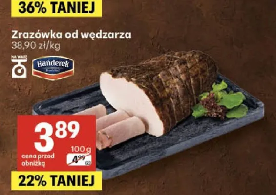 Zrazówka od wędzarza Hańderek promocja w Delikatesy Centrum