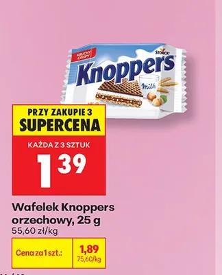 Wafelek Knoppers orzechowy promocja w Biedronka