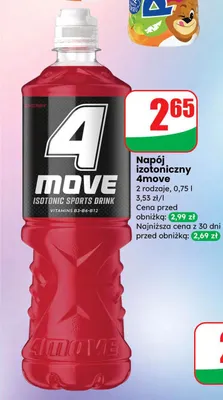 Napój izotoniczny 4move 2 rodzaje promocja w Dino