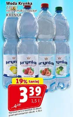 Woda Krynka różne rodzaje promocja w Prim Market