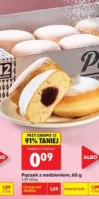Pączek z nadzieniem promocja w Biedronka