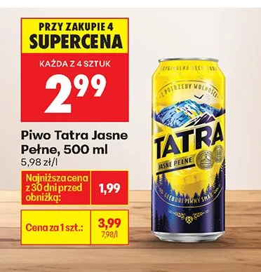 Piwo Jasne Pełne promocja w Biedronka