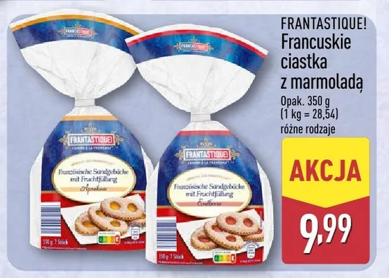 Francuskie ciastka z marmoladą promocja w Aldi