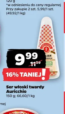 Ser włoski twardy Auricchio promocja w Netto