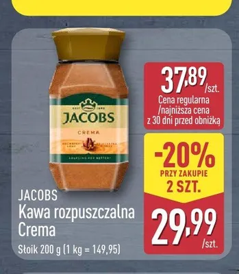 Kawa rozpuszczalna Jacobs Crema promocja w Aldi