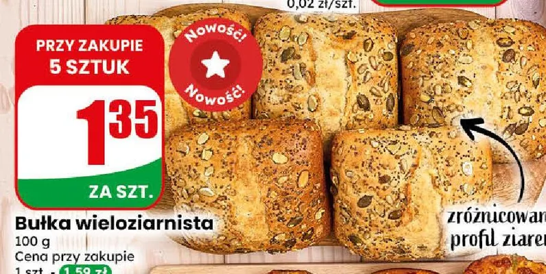 Bułka wieloziarnista promocja w Dino