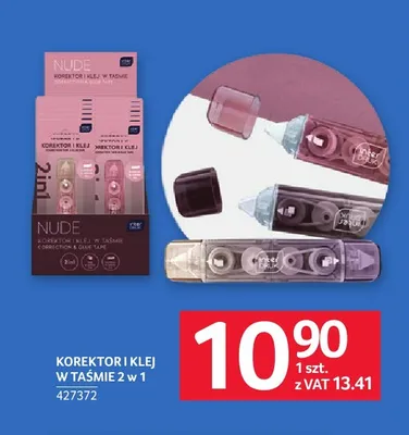 Korektor i klej w taśmie 2 w 1 Interdruk promocja w Selgros