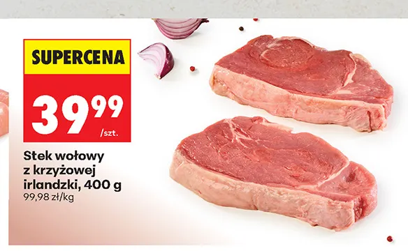 Stek wołowy z krzyżowej irlandzki promocja w Biedronka