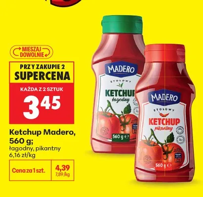 Ketchup łagodny Madero promocja w Biedronka
