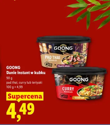 Danie instant w kubku Curry Goong promocja w Lidl