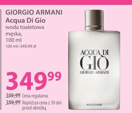 Acqua Di Gio woda toaletowa męska promocja w Hebe