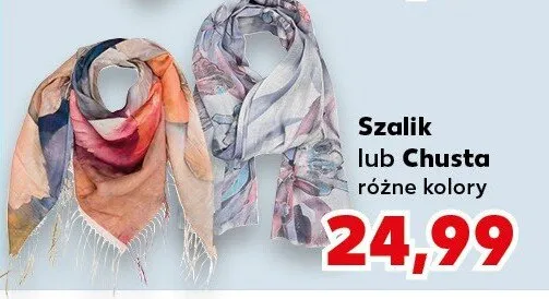 Szalik lub chusta różne kolory promocja w Kaufland