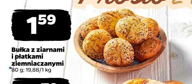 Bułka z ziarnami i płatkami ziemniaczanymi promocja w Netto
