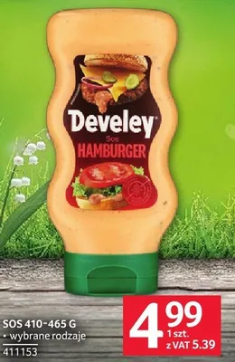 Sos hamburger Develey 410-465 g promocja w Selgros