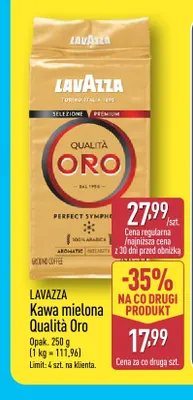 Kawa mielona Qualità Oro Lavazza promocja w Aldi