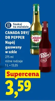 Napój gazowany Dr Pepper w szkle promocja w Lidl