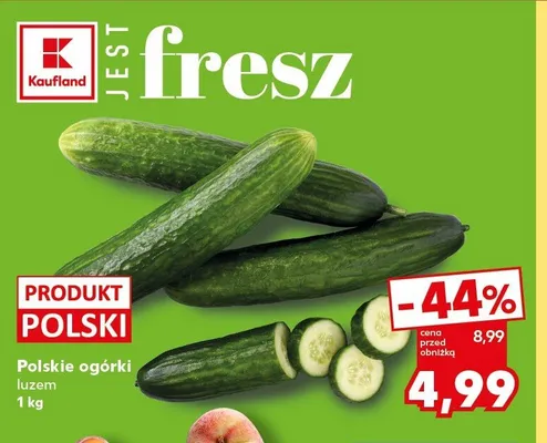 Ogórki polskie luzem promocja w Kaufland