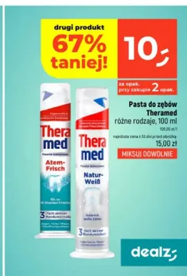 Pasta do zębów Theramed Atem-Frisch promocja w Dealz