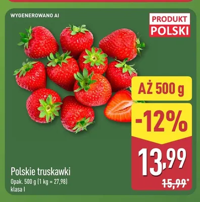 Truskawki polskie promocja w Aldi