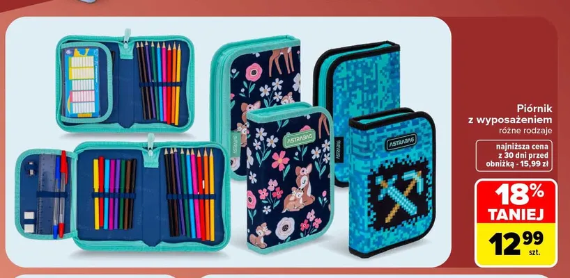 Piórnik z wyposażeniem Astrabag promocja w Carrefour
