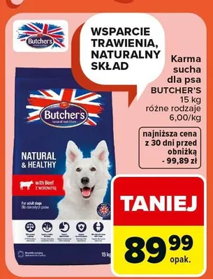 Karma sucha dla psa różne rodzaje promocja w Carrefour Market