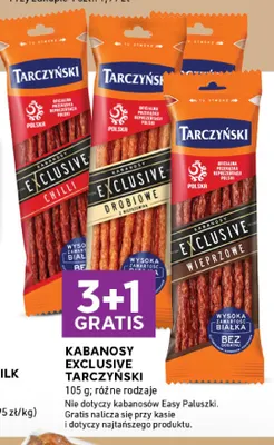 Kabanosy Exclusive drobiowe Tarczyński promocja w Stokrotka