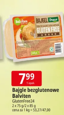 Bajgle bezglutenowe Balviten GlutenFree24 Vegan promocja w Leclerc