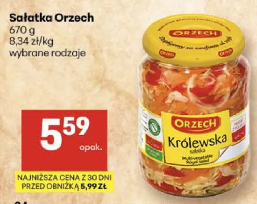 Sałatka Królewska Orzech promocja w Delikatesy Centrum