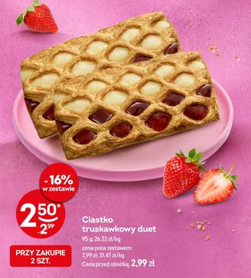 Ciastko truskawkowy duet promocja w Żabka