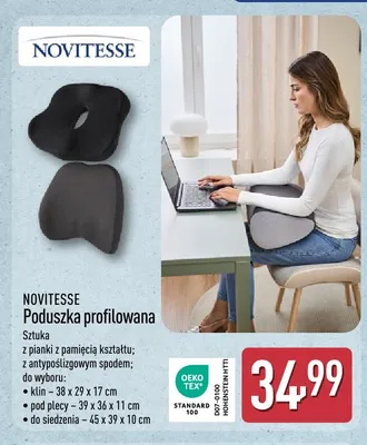 Poduszka profilowana pod plecy Novitesse promocja w Aldi