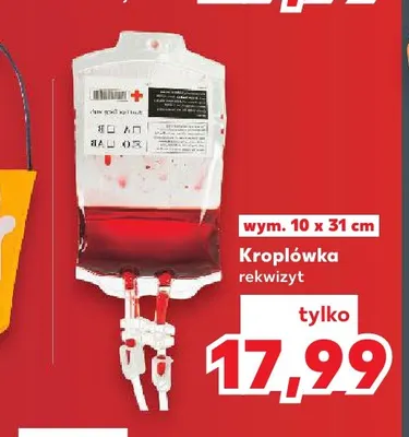 Kroplówka rekwizyt promocja w Kaufland
